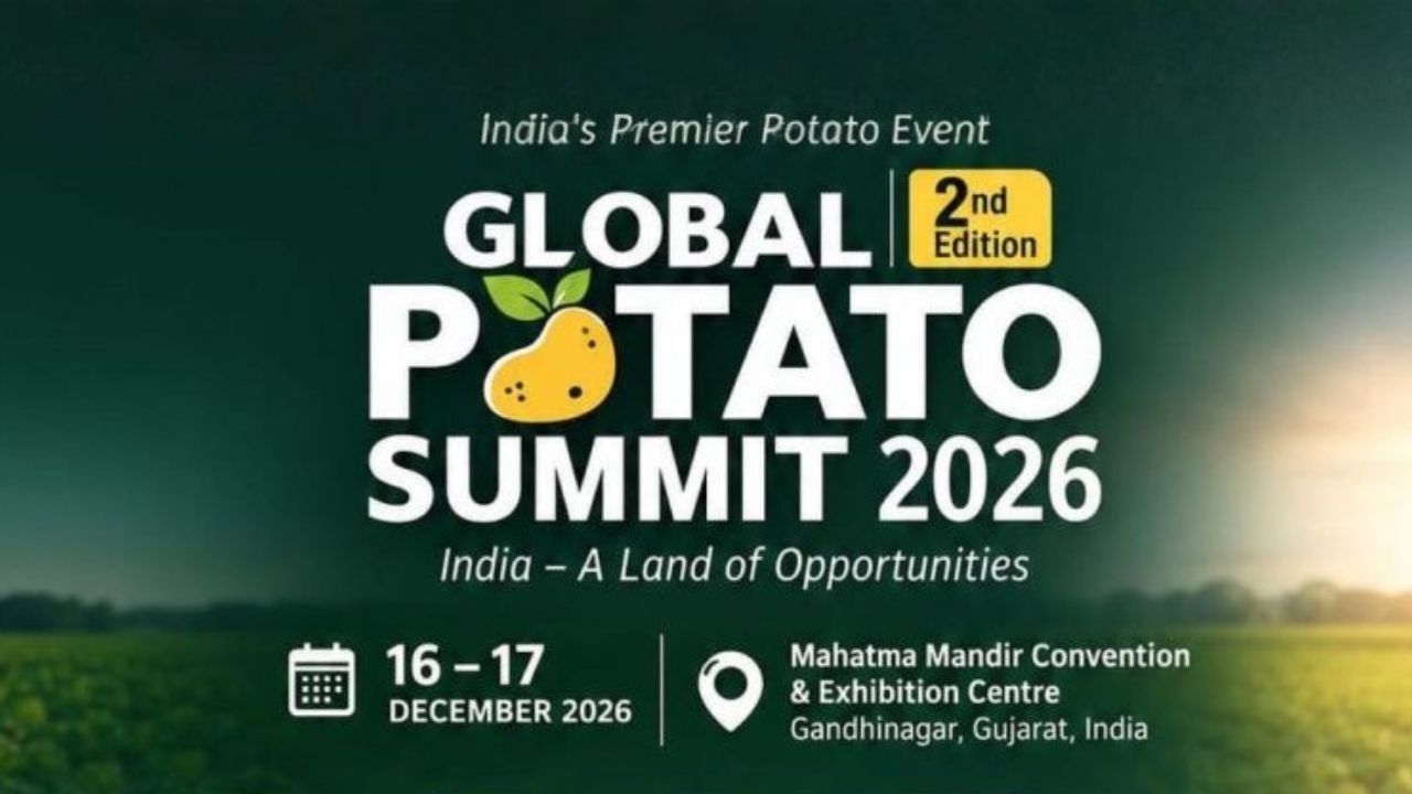 Global Potato Summit 2026 key visual: 2nd edition, 16&ndash;17 December 2026 at Mahatma Mandir Convention & Exhibition Centre, Gandhinagar, Gujarat