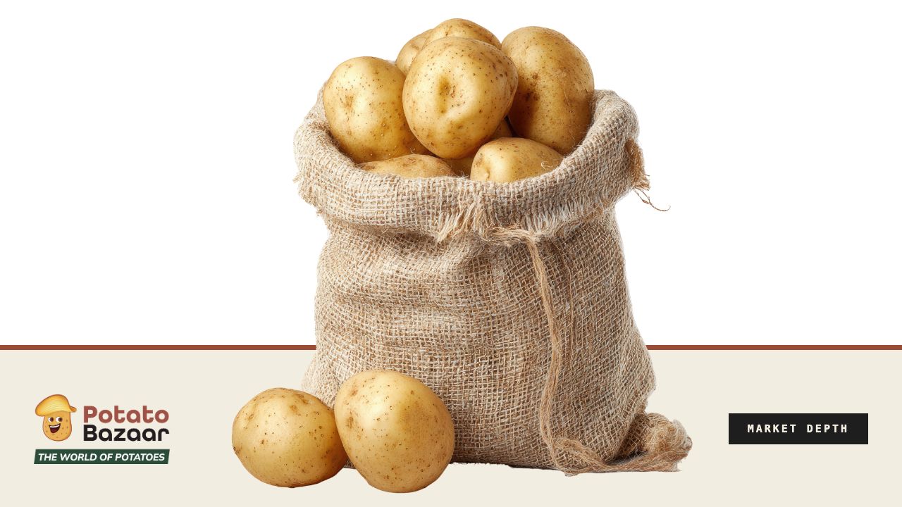 Why volume tells you more than price — a sack of potatoes representing market arrivals and depth