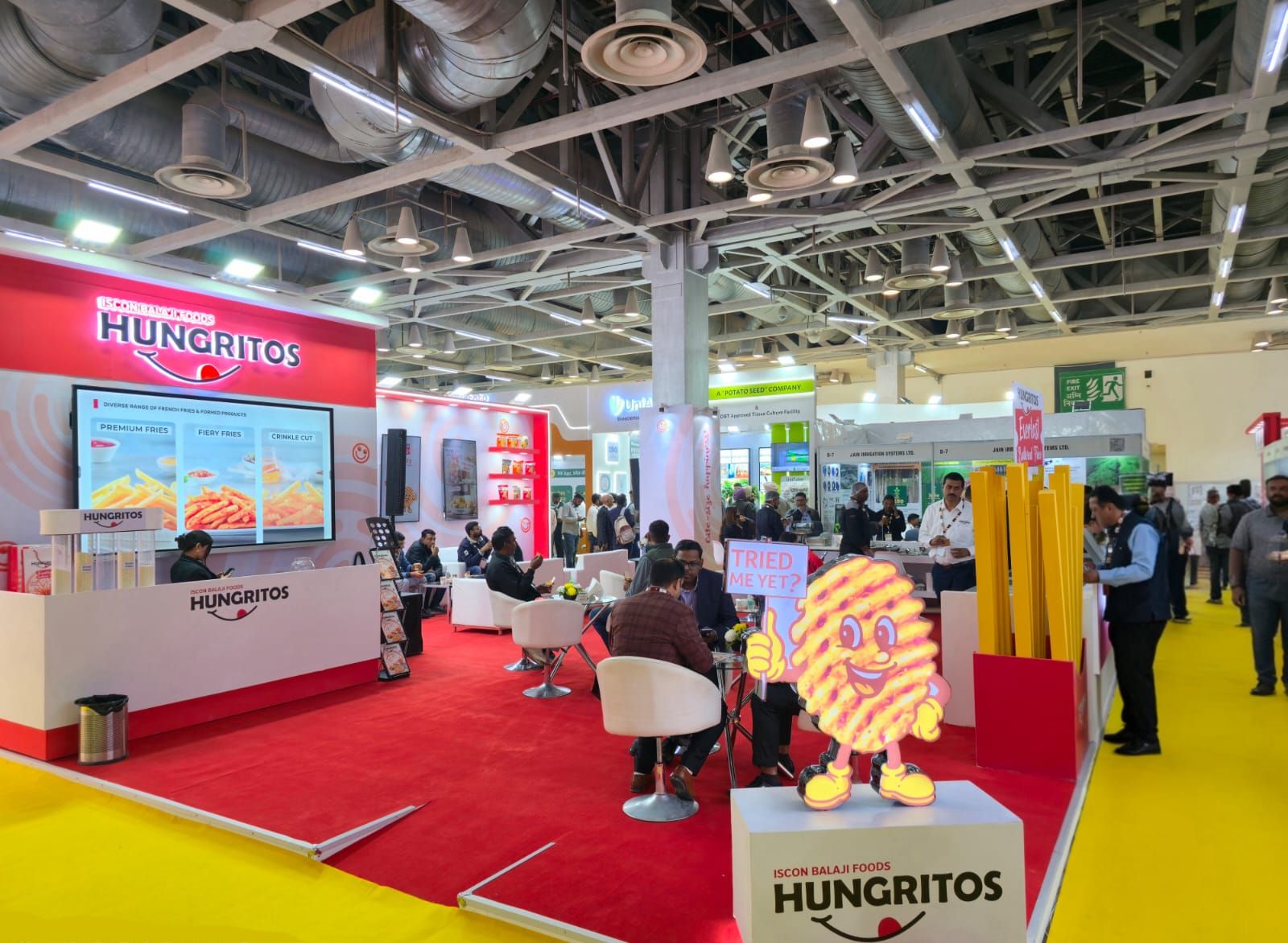 Iscon Balaji Foods Hungritos stand at Global Potato Summit 2025